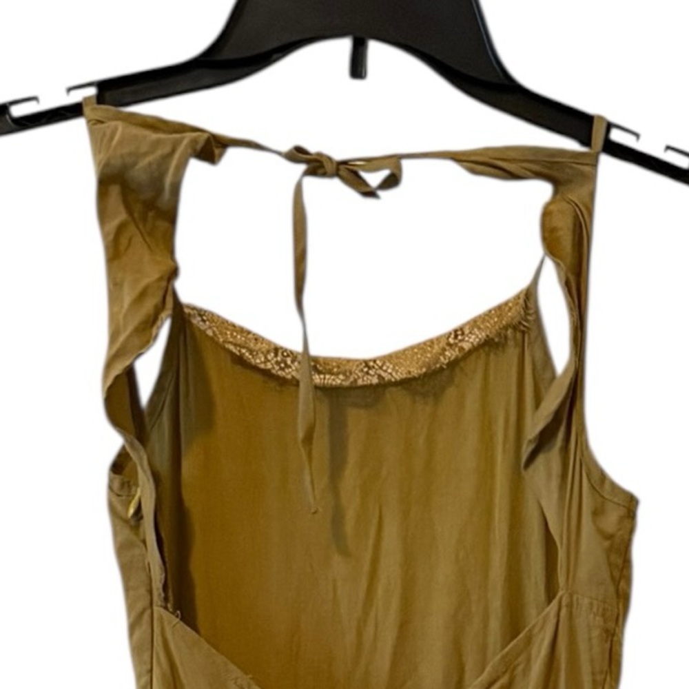 Mia Joy Joyfolie Girls Kids Khaki Olive Sleeveless Tiered Evony Maxi Dress - Picture 9 of 9